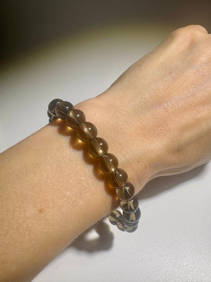 Rauchquarz Armband 19 cm – Edelsteinarmband für Erdung, Schutz & emotionale Stärke 🤎