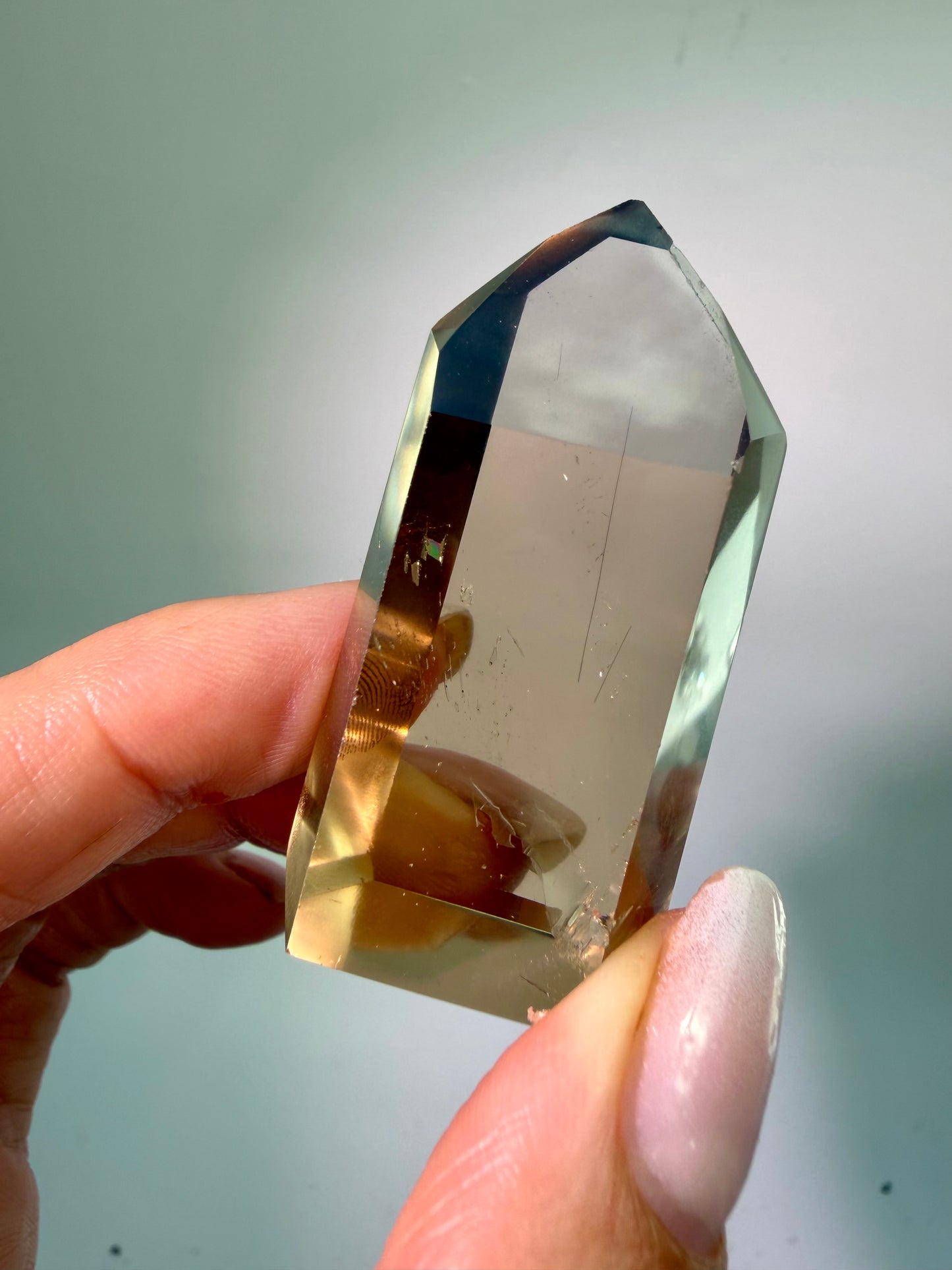 Pointe de citrine naturelle 6,2 cm – cristal ultrapur du Brésil 142 g 💎🍯