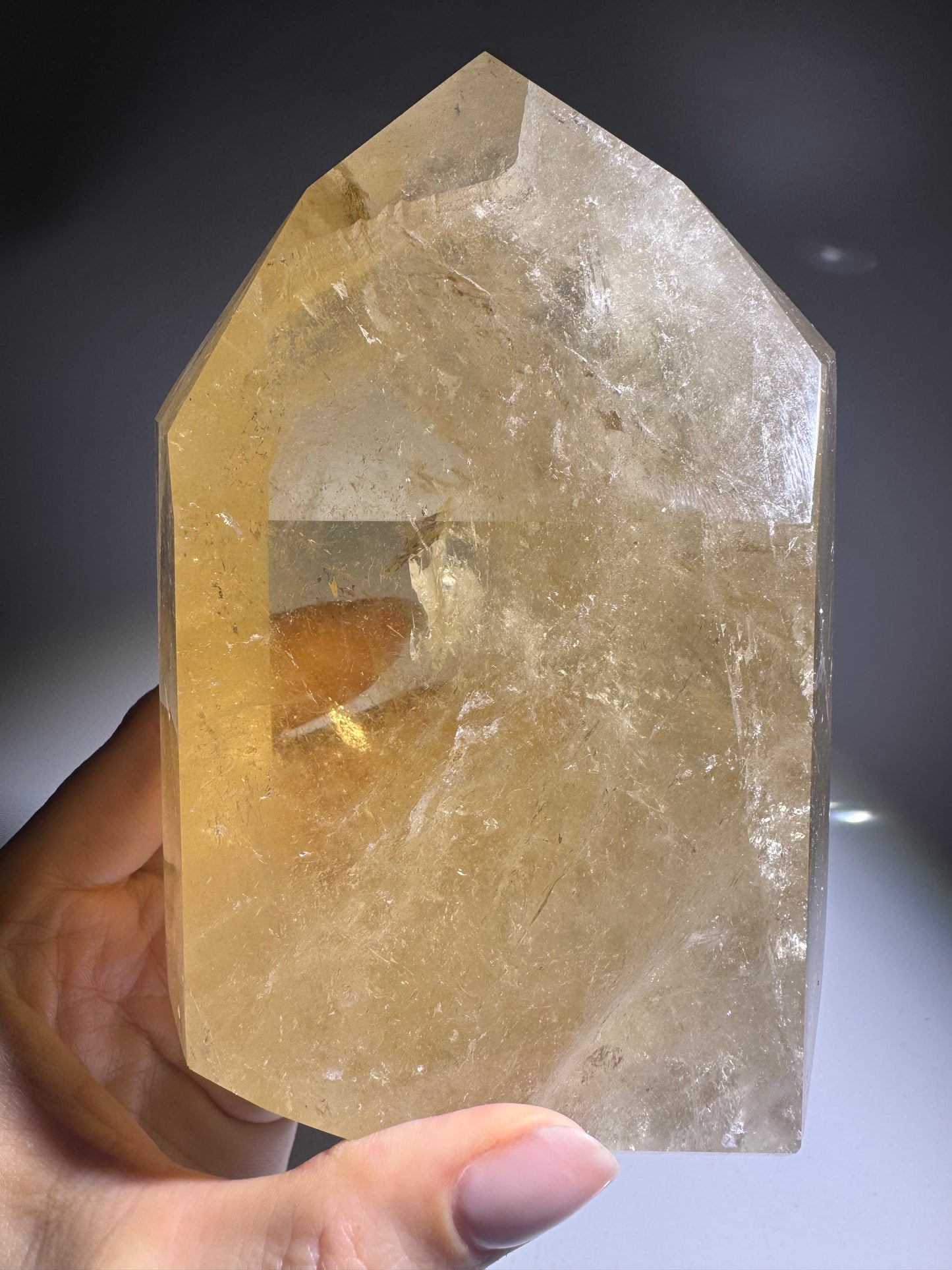 Kraftvoller Citrin Kristall aus Brasilien – Dekoration & Meditation 💎 🍯✨