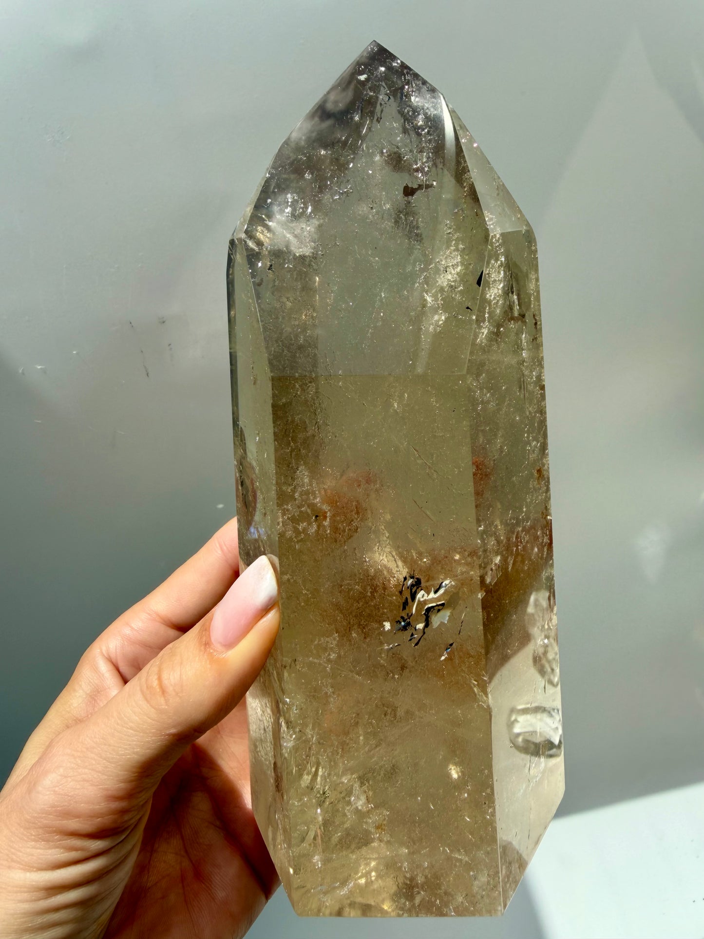 Pointe de citrine naturelle 6,2 cm – cristal ultrapur du Brésil 142 g 💎🍯