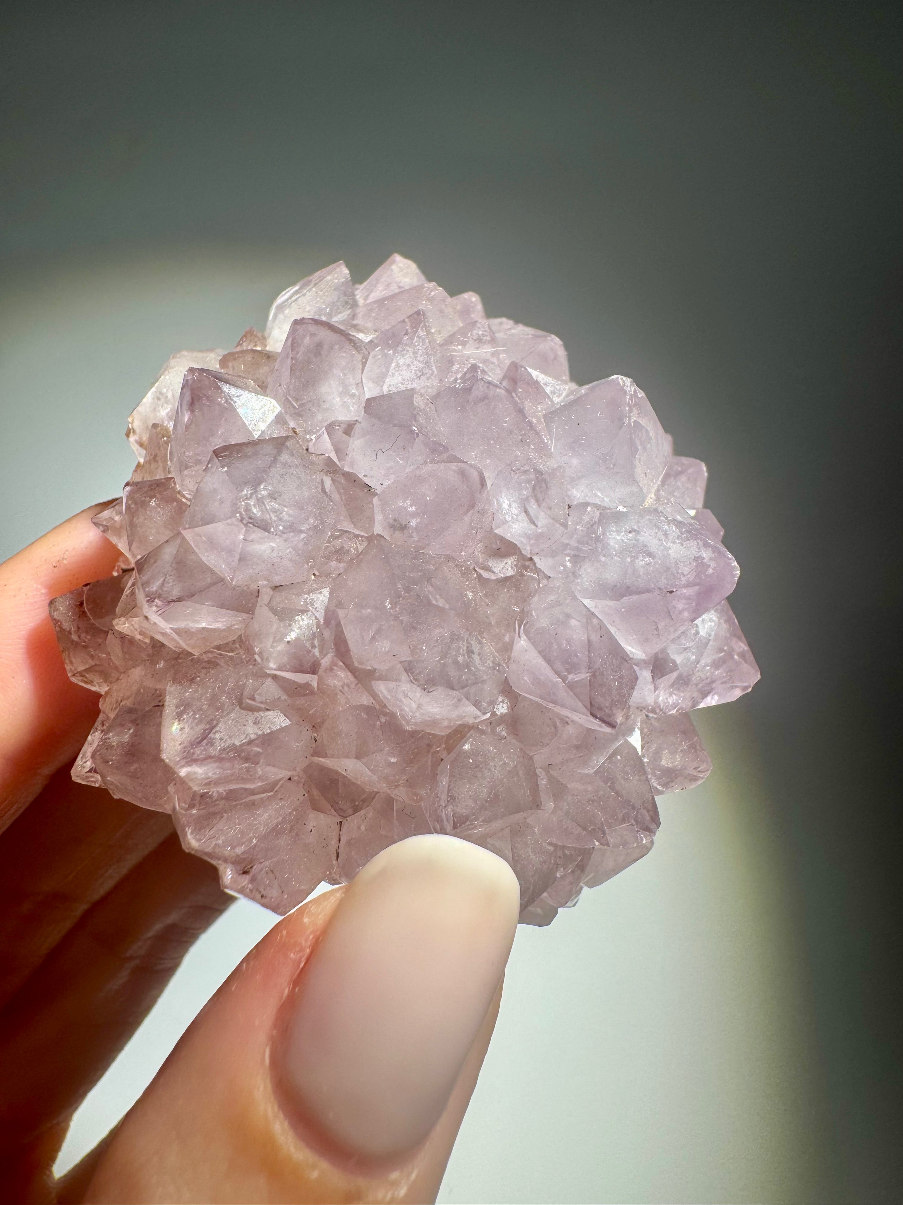 Amethyst Stalaktit Blüte 5,5 cm – fliederfarbene Spitzen in perfekter Symmetrie aus Uruguay