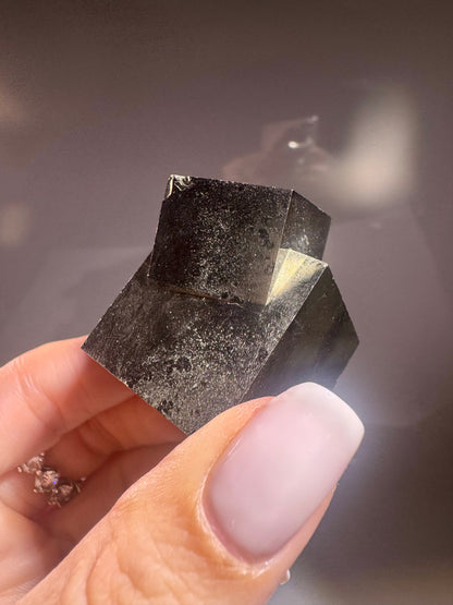 Pyrit Kubus 123 g (3,5 × 4 cm)  | Natürlicher Kristall aus Spanien
