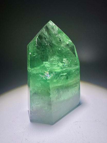 Fluorit Spitze grün klar 6,5 cm | Seltene Qualität 139 g | Brasilien – UNIQUECRYSTALS