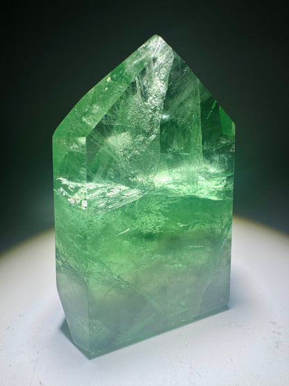 Fluorit Spitze grün klar 6,5 cm | Seltene Qualität 139 g | Brasilien – UNIQUECRYSTALS