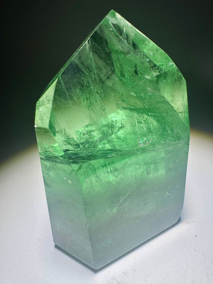 Fluorit Spitze grün klar 6,5 cm | Seltene Qualität 139 g | Brasilien – UNIQUECRYSTALS