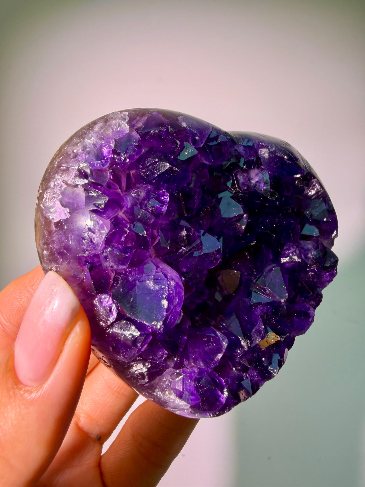 Premium Amethyst Herz 7,5 cm – 210 g | Edelstein aus Uruguay