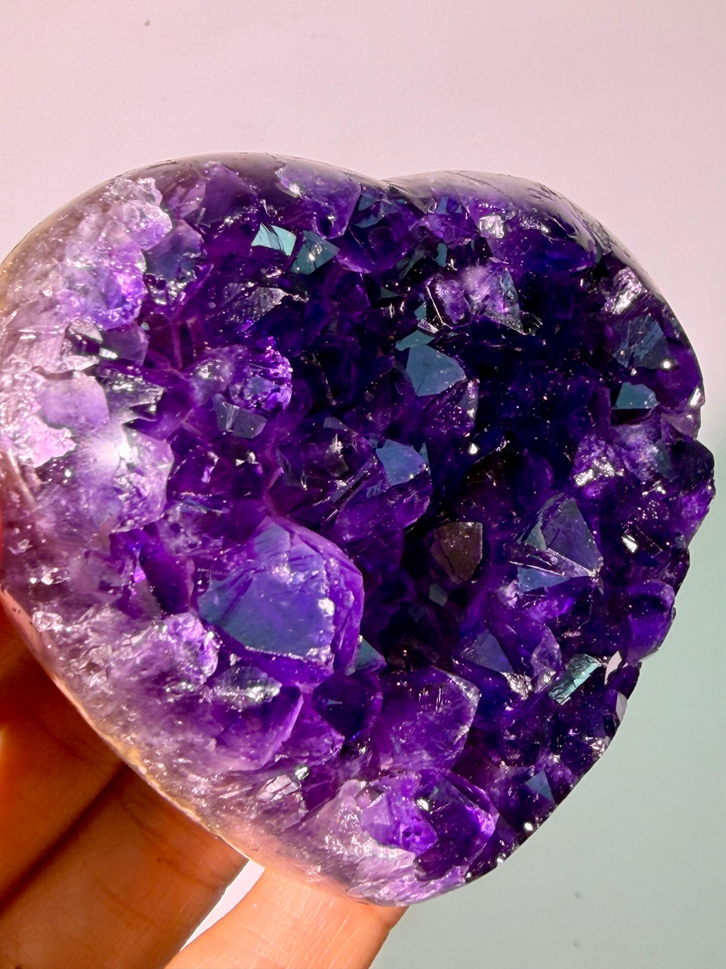 Premium Amethyst Herz 7,5 cm – 210 g | Edelstein aus Uruguay