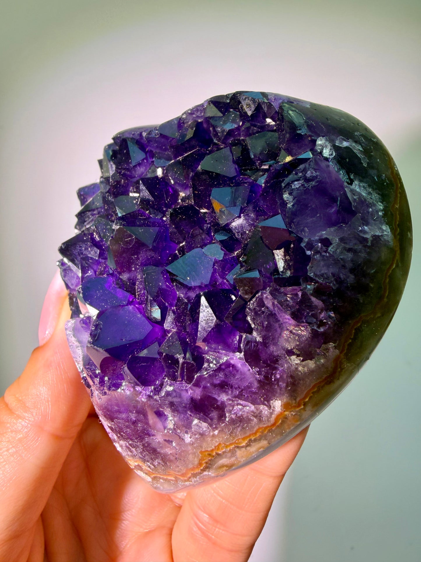 Exklusives Amethyst Herz 7.5 cm – 246 g | Heilsteinherz aus Uruguay
