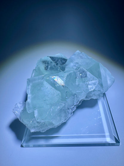 Wunderschöner 1 A Fluorit mit Regenbogen - 9.4, 343g