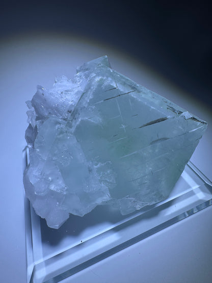 Exklusiver Phantom Glas-Fluorit – 7.5 cm, 274 g, glasklare Edelsteinqualität