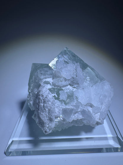 Exklusiver Phantom Glas-Fluorit – 7.5 cm, 274 g, glasklare Edelsteinqualität