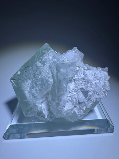 Exklusiver Phantom Glas-Fluorit – 7.5 cm, 274 g, glasklare Edelsteinqualität