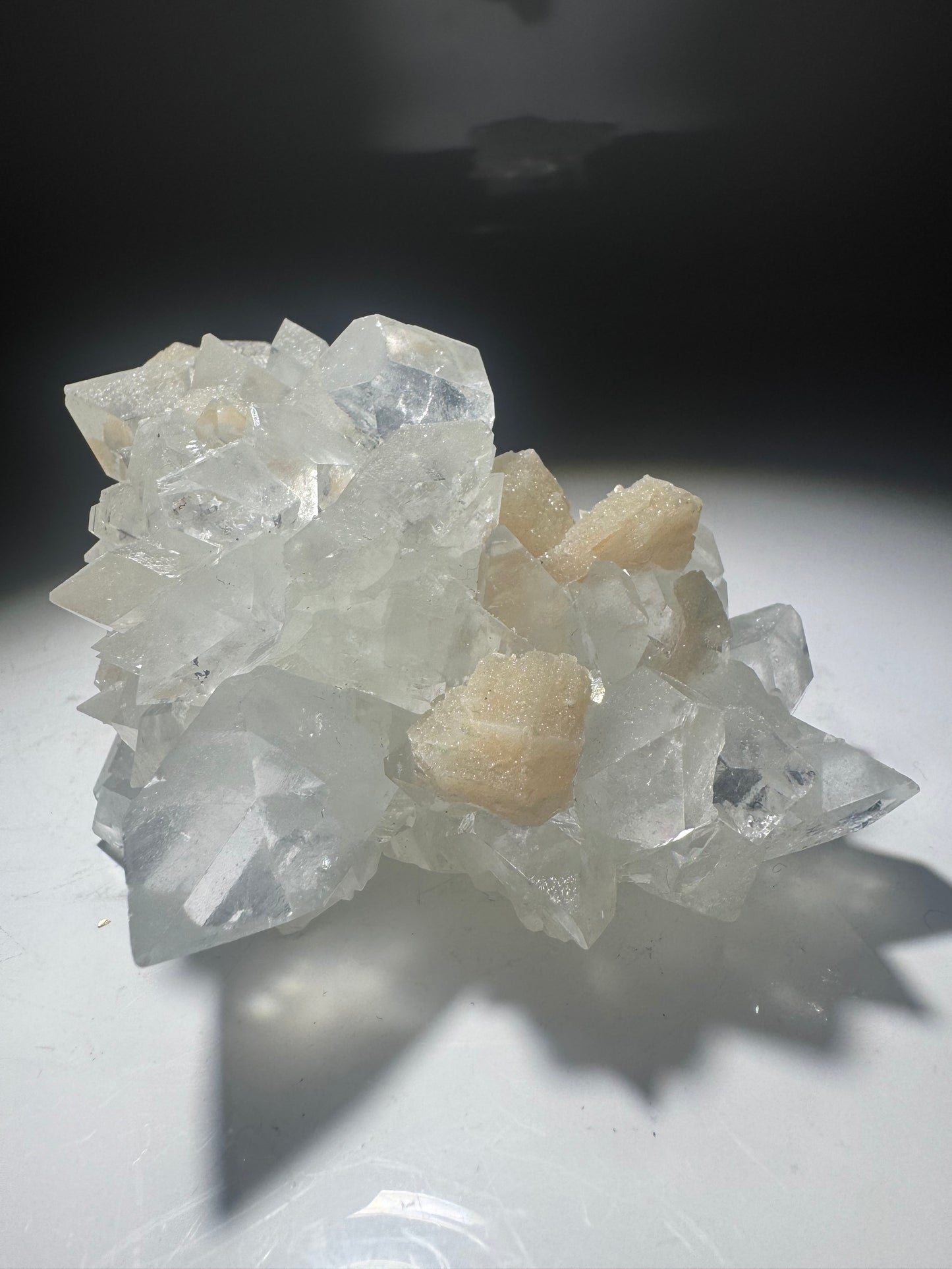 Apophyllit mit Desmin 9,5 cm – Museumsqualität & kristalline Schönheit 💎