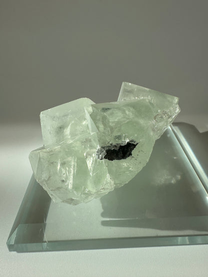 Mintgrüner Glas-Fluorit – 6.75 cm, 159 g, klarer Edelstein in seltener Qualität