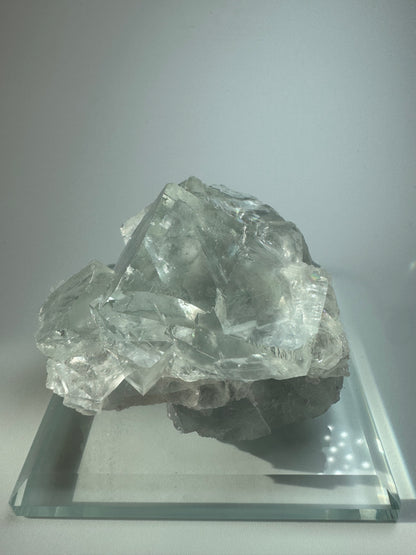 Magnifique fluorite en verre 1 A avec arc-en-ciel - 6,5 cm, 258 g