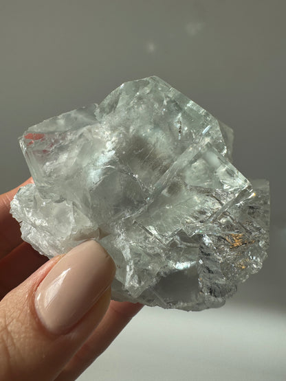 Magnifique fluorite en verre 1 A avec arc-en-ciel - 6,5 cm, 258 g