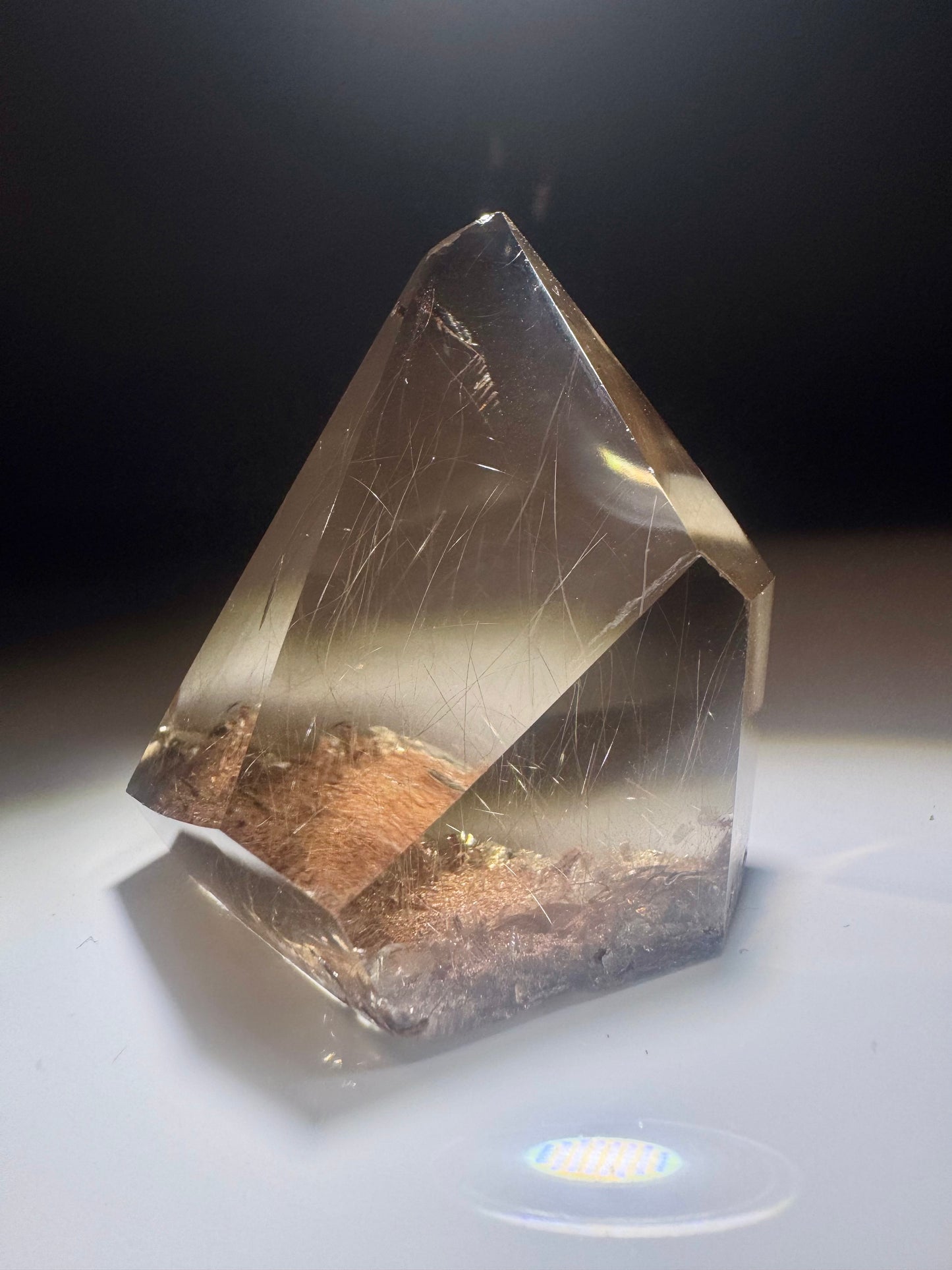 Golden Rutile Rauchquarz 5x4 cm – Naturkristall Rarität