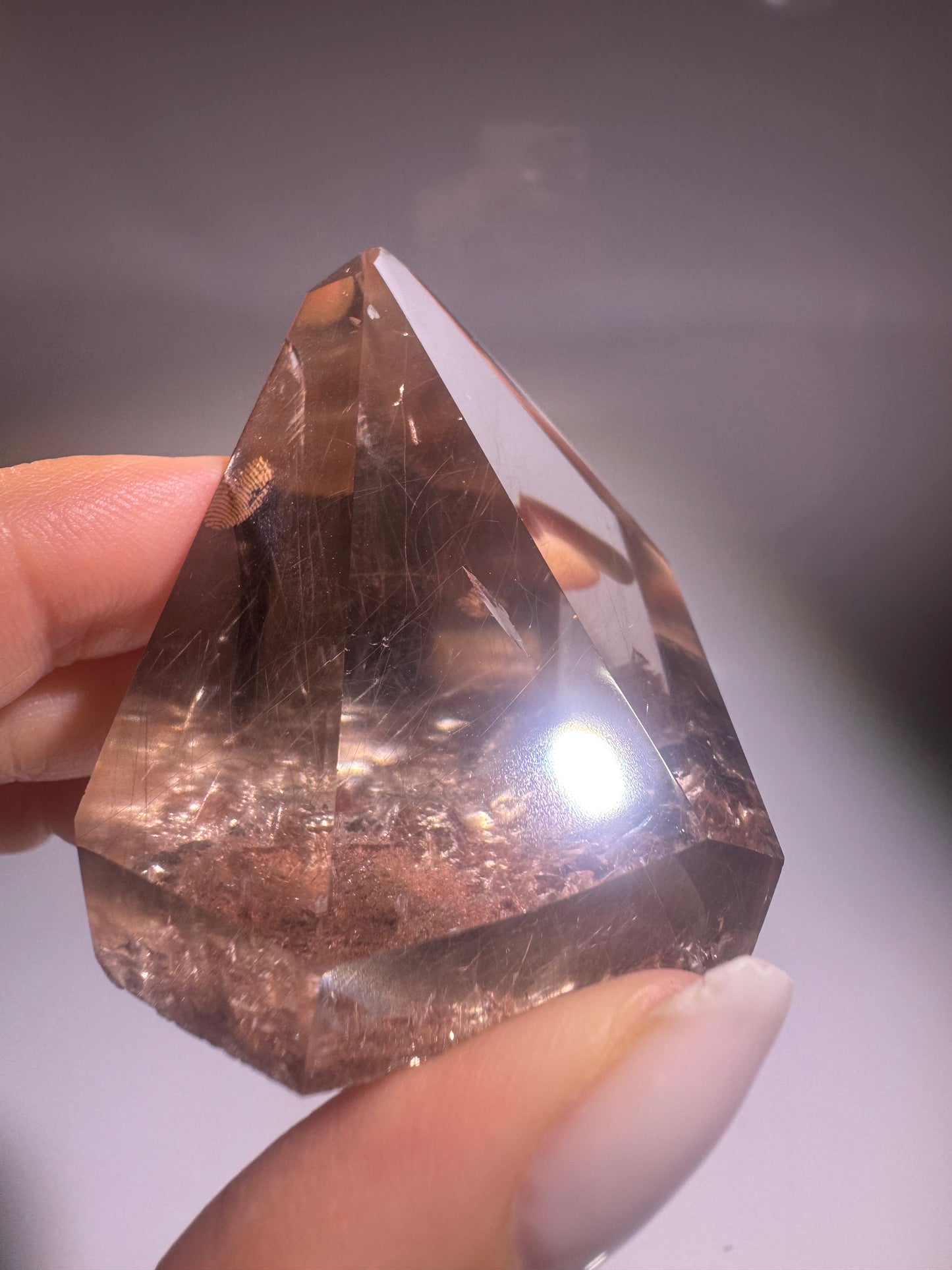 Golden Rutile Rauchquarz 5x4 cm – Naturkristall Rarität