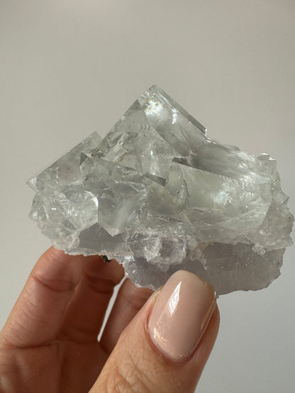 Magnifique fluorite en verre 1 A avec arc-en-ciel - 6,5 cm, 258 g