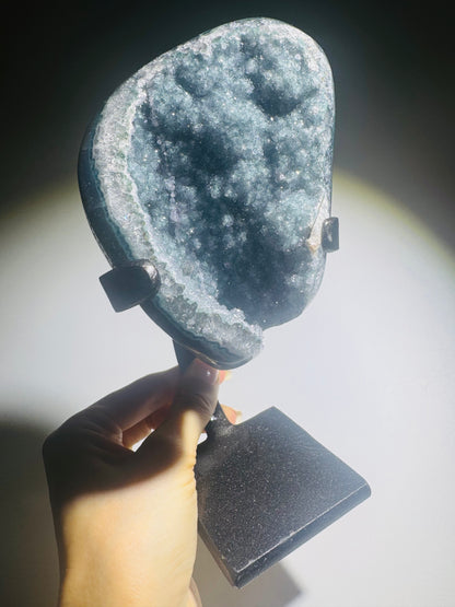 Seltener grüner Rainbow Amethyst aus Uruguay