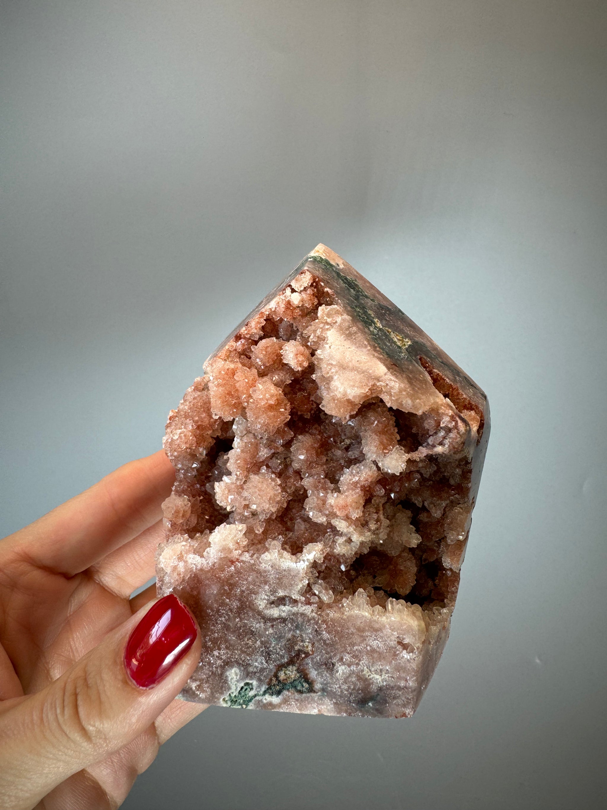 Pink Amethyst Spitze aus Brasilien – 9 cm, 492 g – zart & kraftvoll 💗