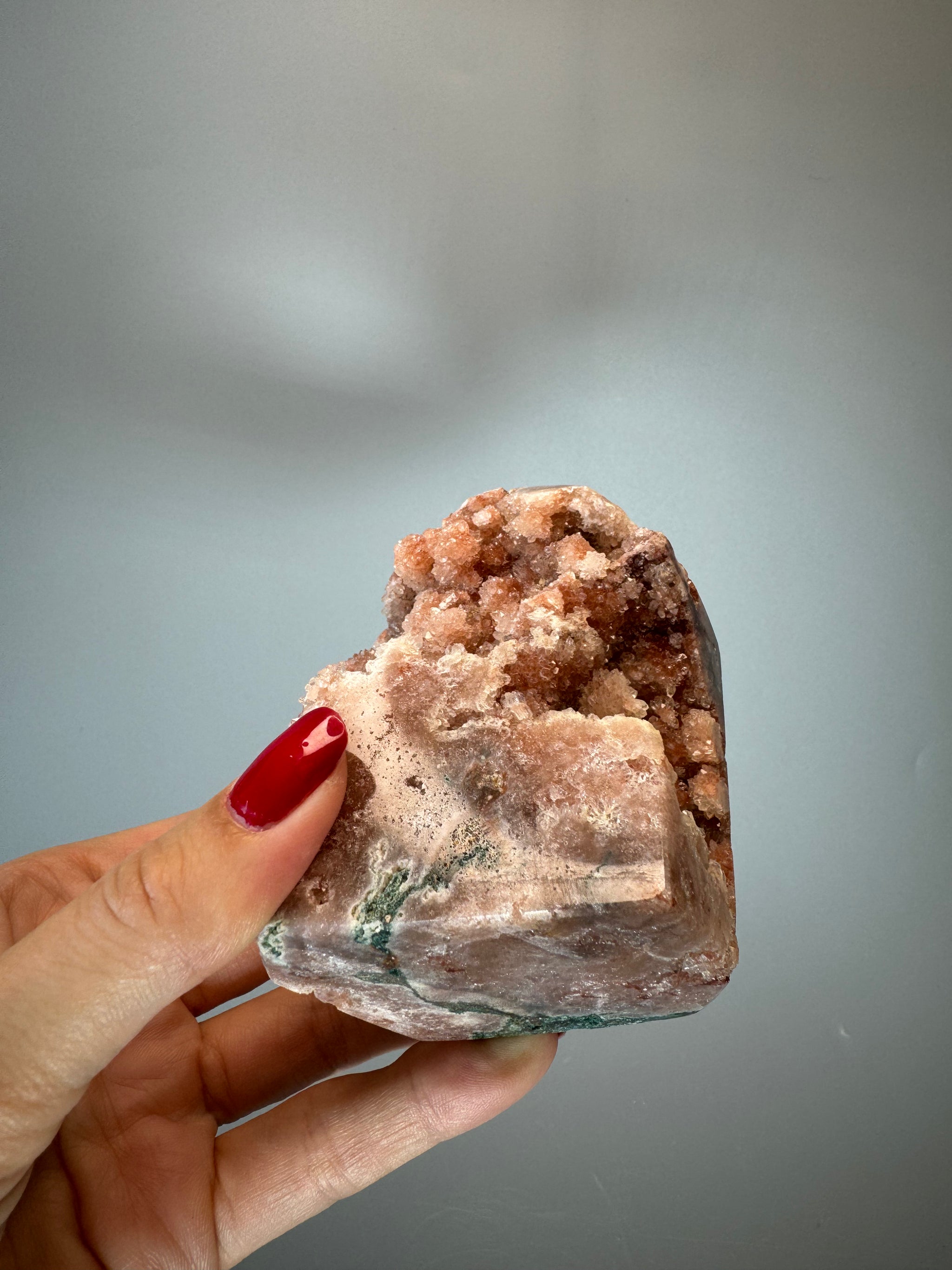 Pink Amethyst Spitze aus Brasilien – 9 cm, 492 g – zart & kraftvoll 💗