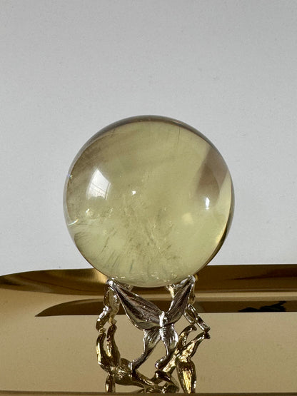 Wunderschöne Phantom Citrin Kugel (extra klar) 💛 - 5.1cm, 193g