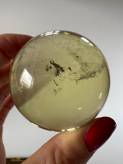 Wunderschöne Phantom Citrin Kugel (extra klar) 💛 - 5.1cm, 193g