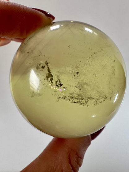 Wunderschöne Phantom Citrin Kugel (extra klar) 💛 - 5.1cm, 193g