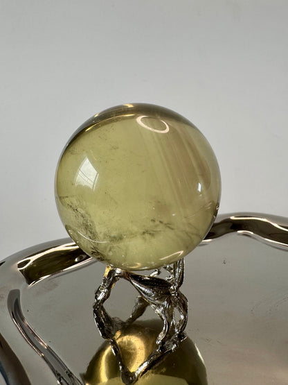 Wunderschöne Phantom Citrin Kugel (extra klar) 💛 - 5.1cm, 193g