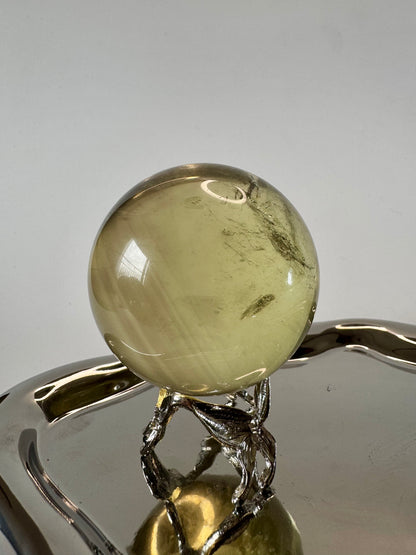 Wunderschöne Phantom Citrin Kugel (extra klar) 💛 - 5.1cm, 193g