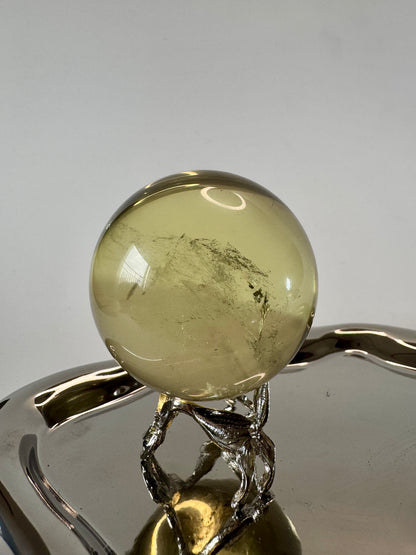 Wunderschöne Phantom Citrin Kugel (extra klar) 💛 - 5.1cm, 193g