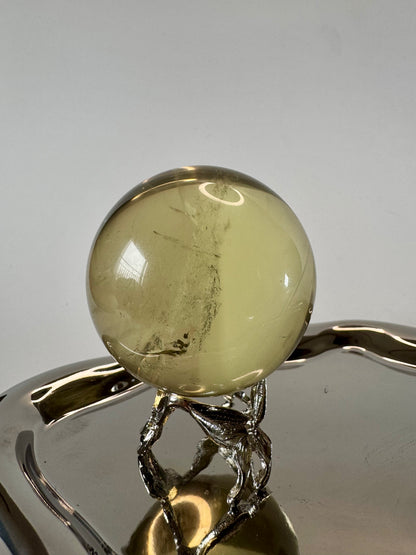 Wunderschöne Phantom Citrin Kugel (extra klar) 💛 - 5.1cm, 193g