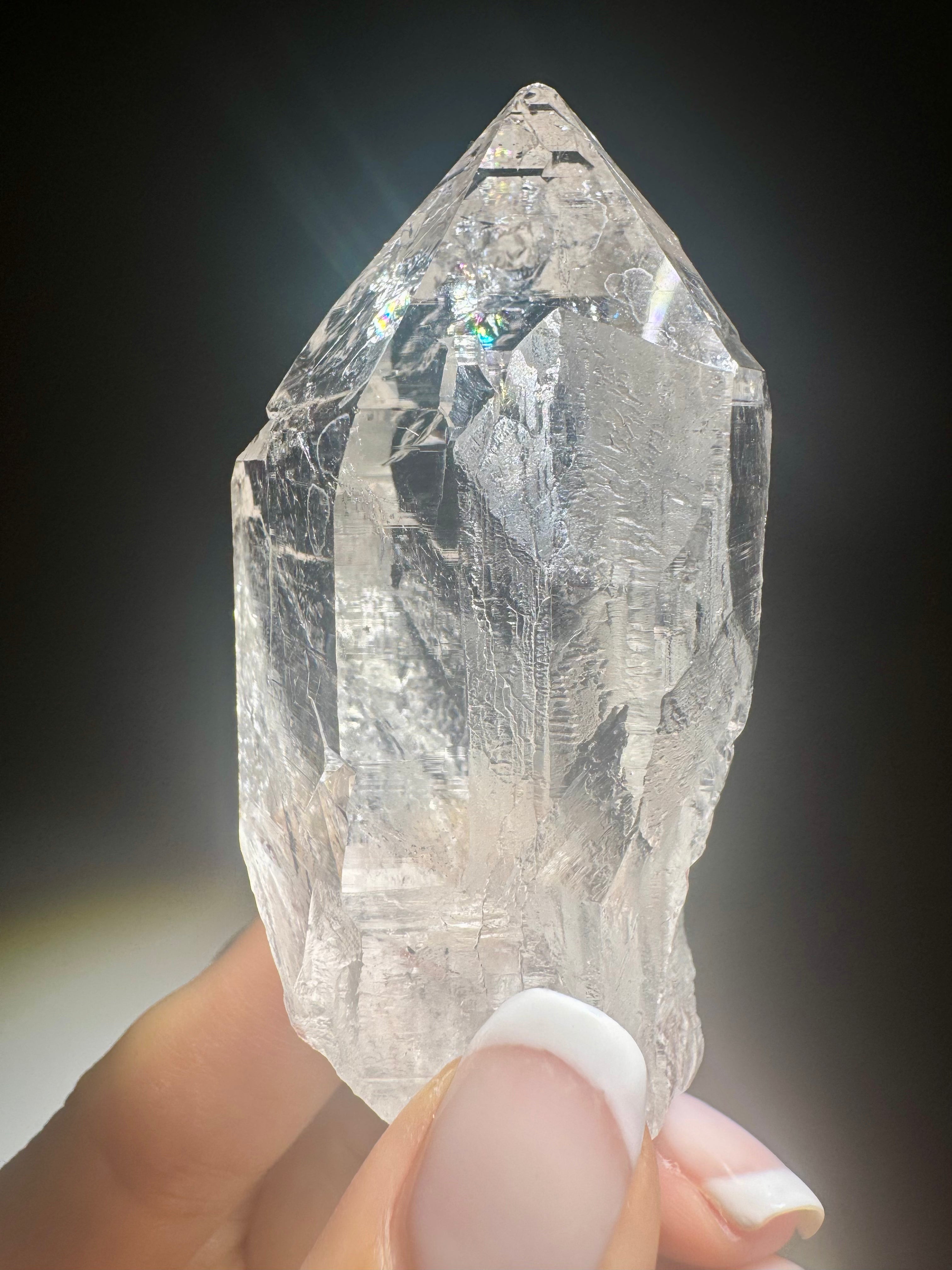 Himalaya Quarz Kristallspitze – 7,3 cm, 110 g – funkelt wie ein Diamant
