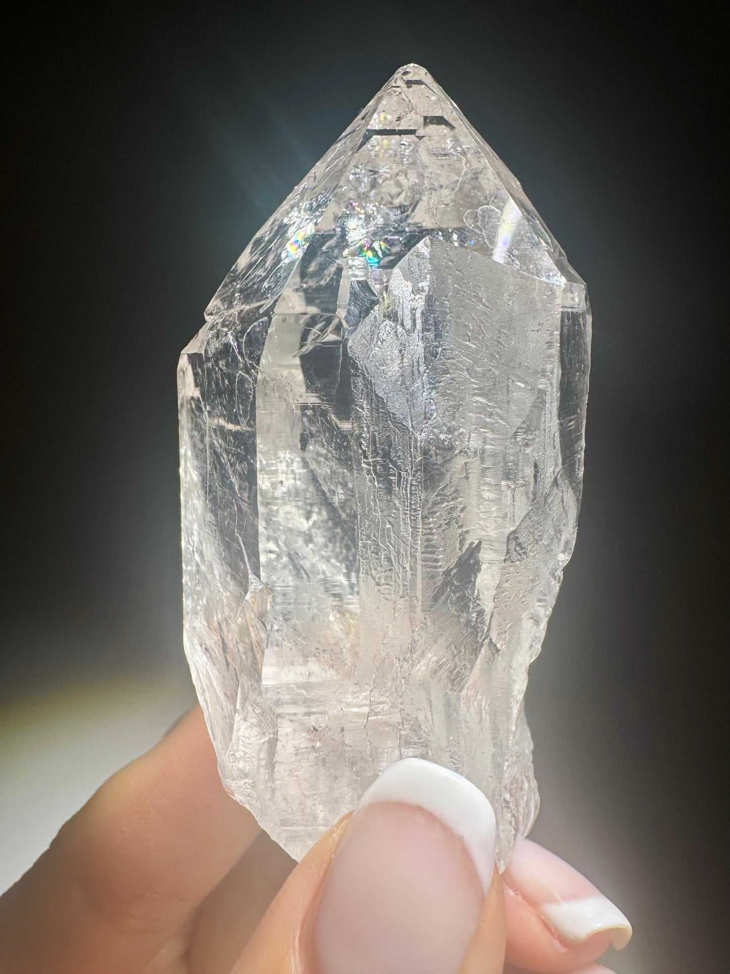 Himalaya Quarz Kristallspitze – 7,3 cm, 110 g – funkelt wie ein Diamant