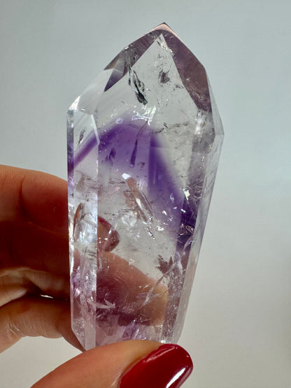 Améthyste fantôme (ultra claire) du Brésil 💜 - 7,5 cm, 80 g