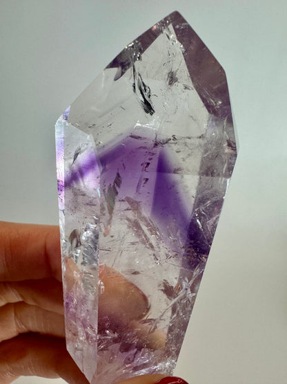 Améthyste fantôme (ultra claire) du Brésil 💜 - 7,5 cm, 80 g