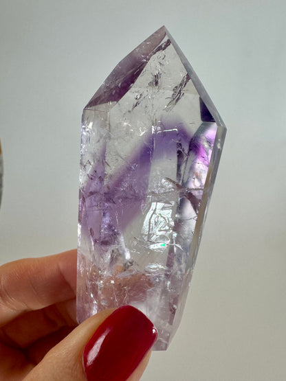Améthyste fantôme (ultra claire) du Brésil 💜 - 7,5 cm, 80 g