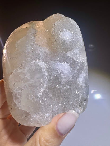 Achat-Geode 9 cm 💎 funkelnd & naturbelassen aus Brasilien