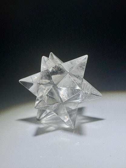 Wunderschöner Bergkristall Stern (Merkaba) – Sterntetraeder 4.3 cm