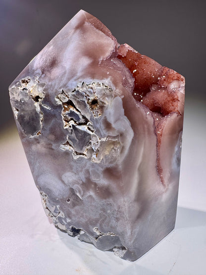 Exklusiver Pink Amethyst Turm 💗 12,5 cm – 1,01 kg Blumen-Kristalle