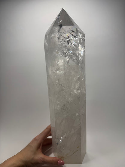 Wunderbare Bergkristall Spitze mit Regenbogen - 38cm, 5.39kg