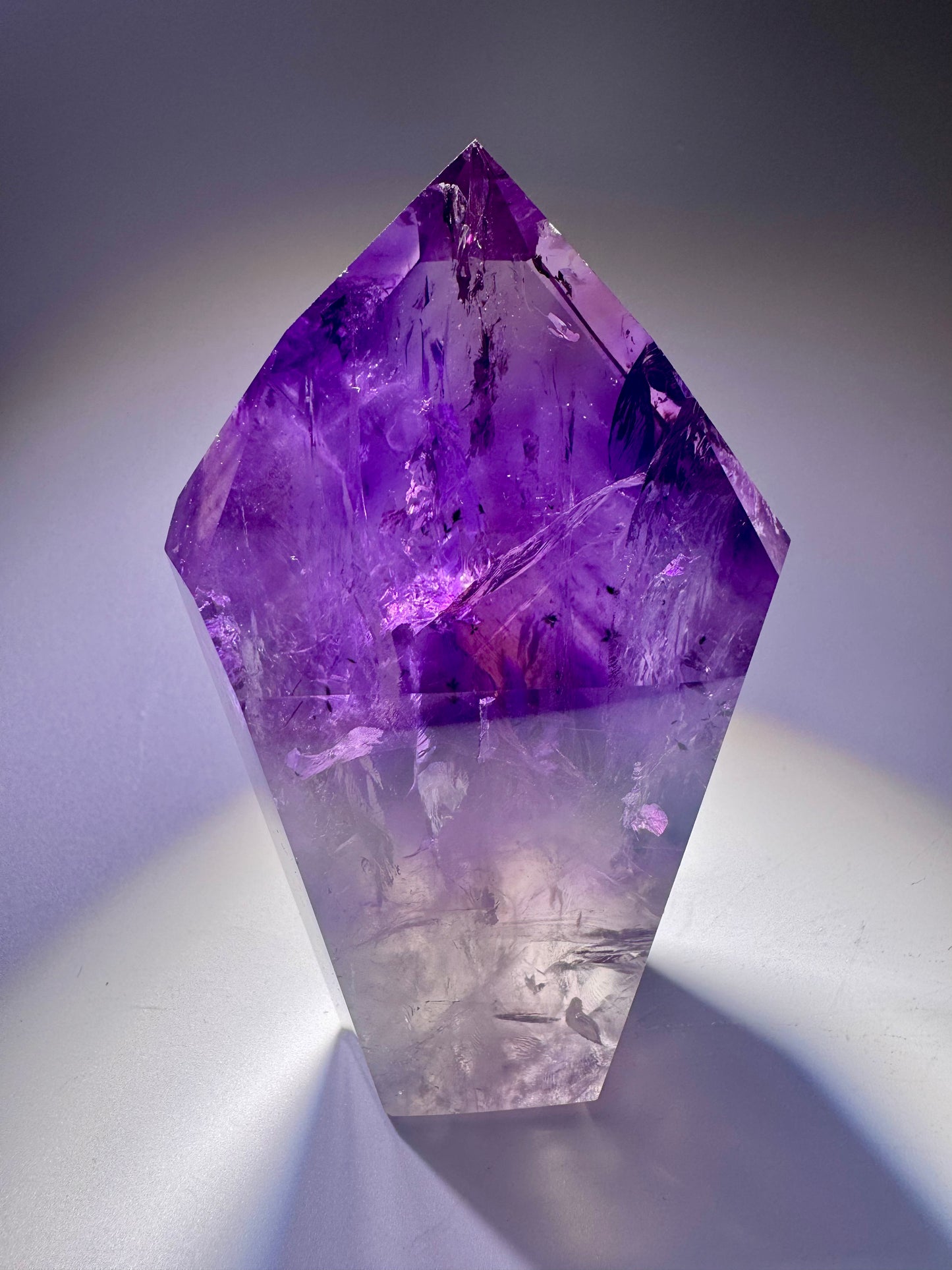 Ametrinspitze 9 cm – 203 g – Hochwertiger Amethyst-Citrin mit Regenbogen & Phantomstruktur