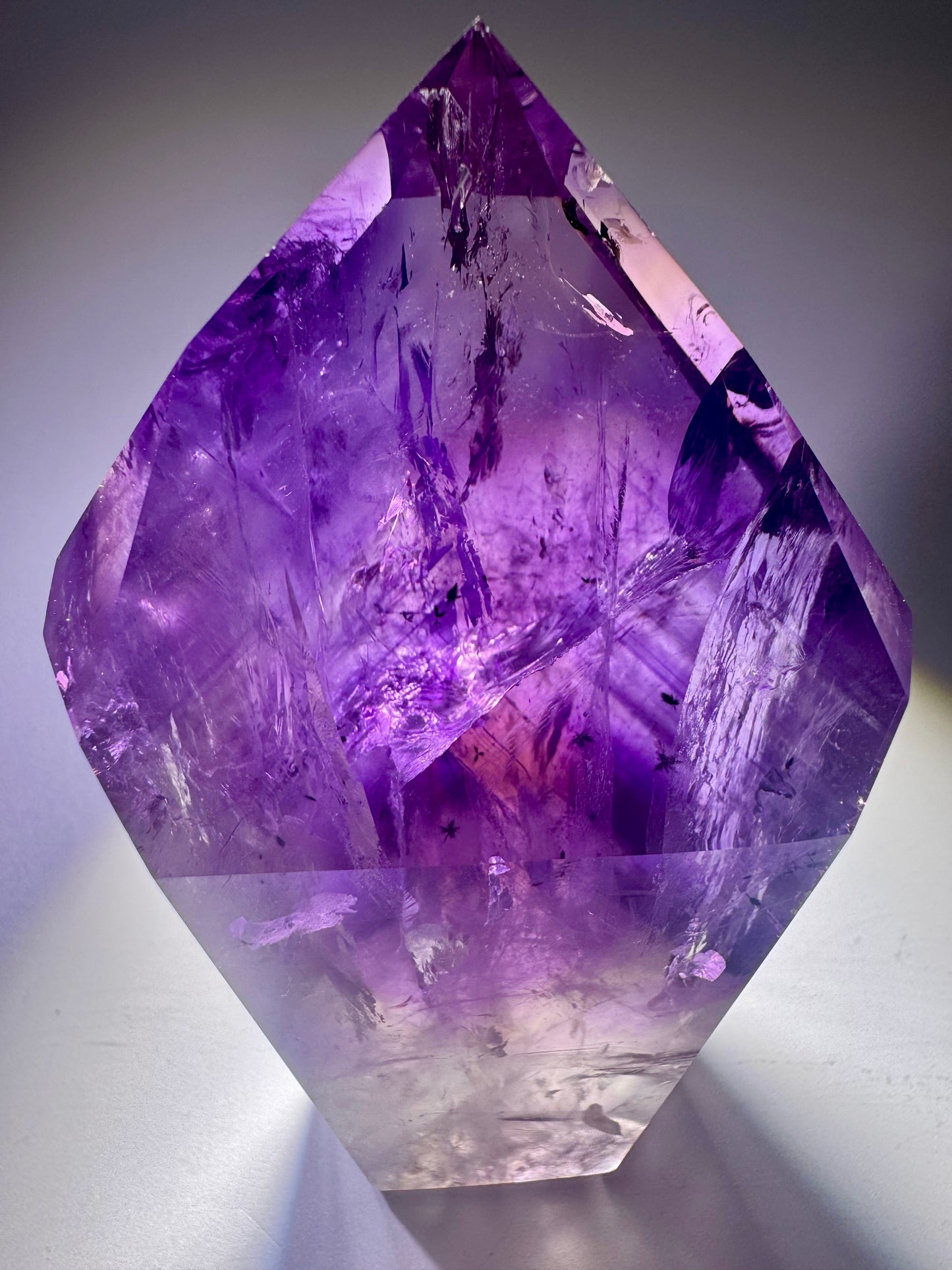 Ametrinspitze 9 cm – 203 g – Hochwertiger Amethyst-Citrin mit Regenbogen & Phantomstruktur