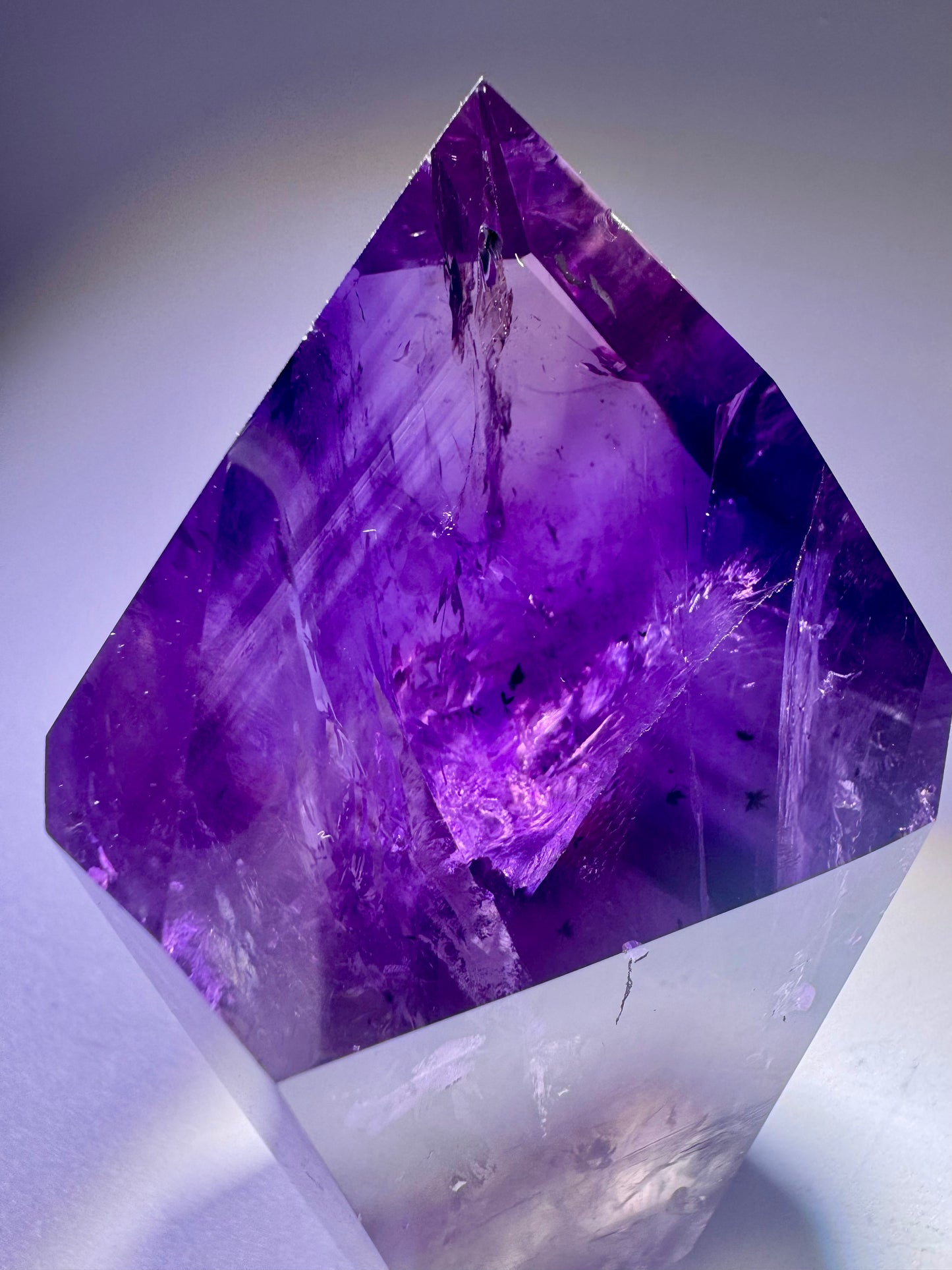 Ametrinspitze 9 cm – 203 g – Hochwertiger Amethyst-Citrin mit Regenbogen & Phantomstruktur
