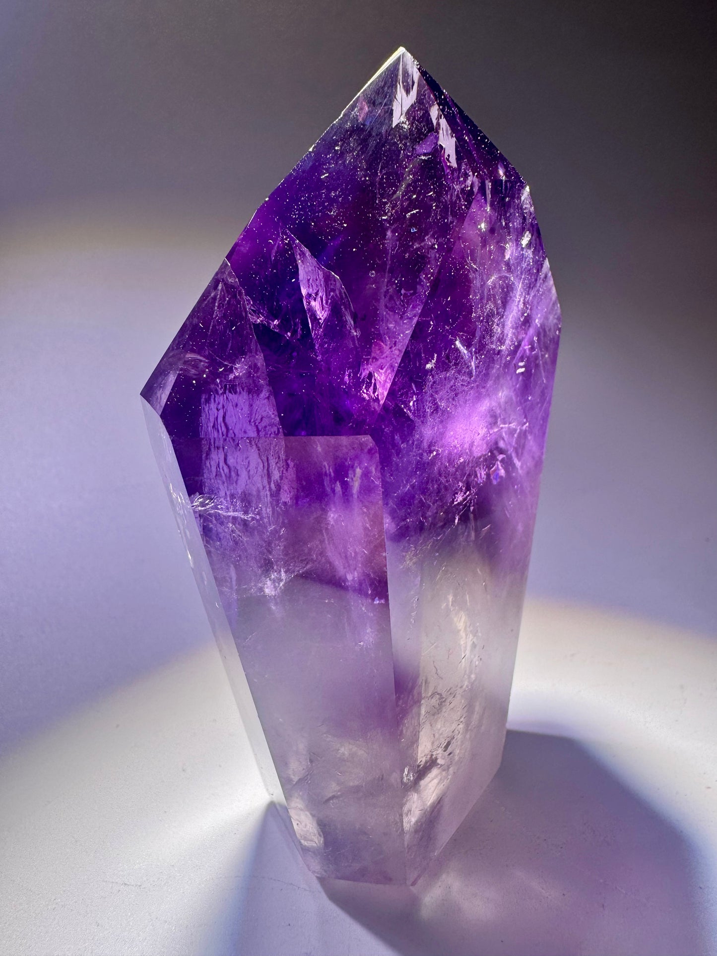 Ametrinspitze 9 cm – 203 g – Hochwertiger Amethyst-Citrin mit Regenbogen & Phantomstruktur