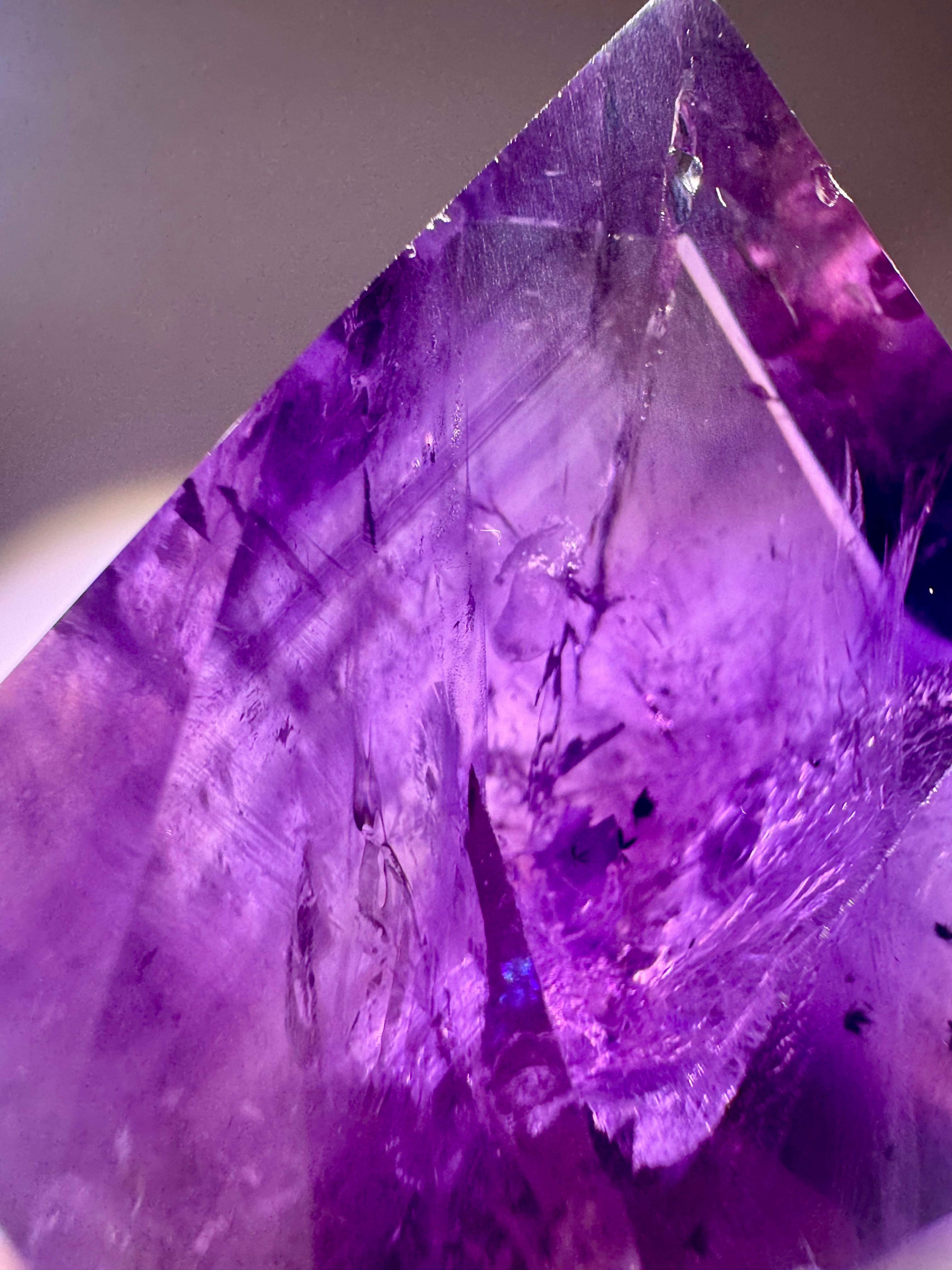 Ametrinspitze 9 cm – 203 g – Hochwertiger Amethyst-Citrin mit Regenbogen & Phantomstruktur