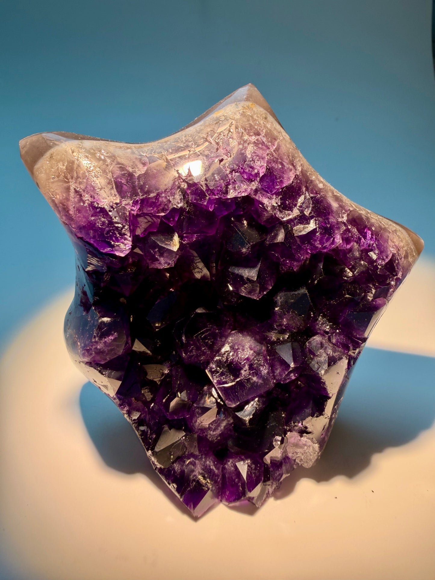 Amethyst Stern-Drusen aus Uruguay, Premium Qualität
