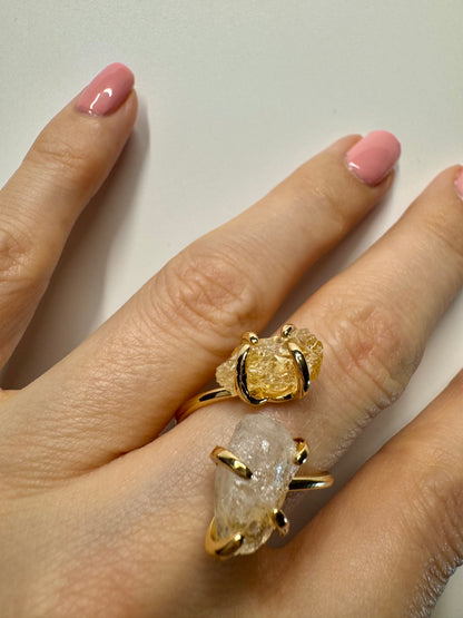 Bezaubernder Ring mit rohem Citrin 💛 (grössenverstellbar)