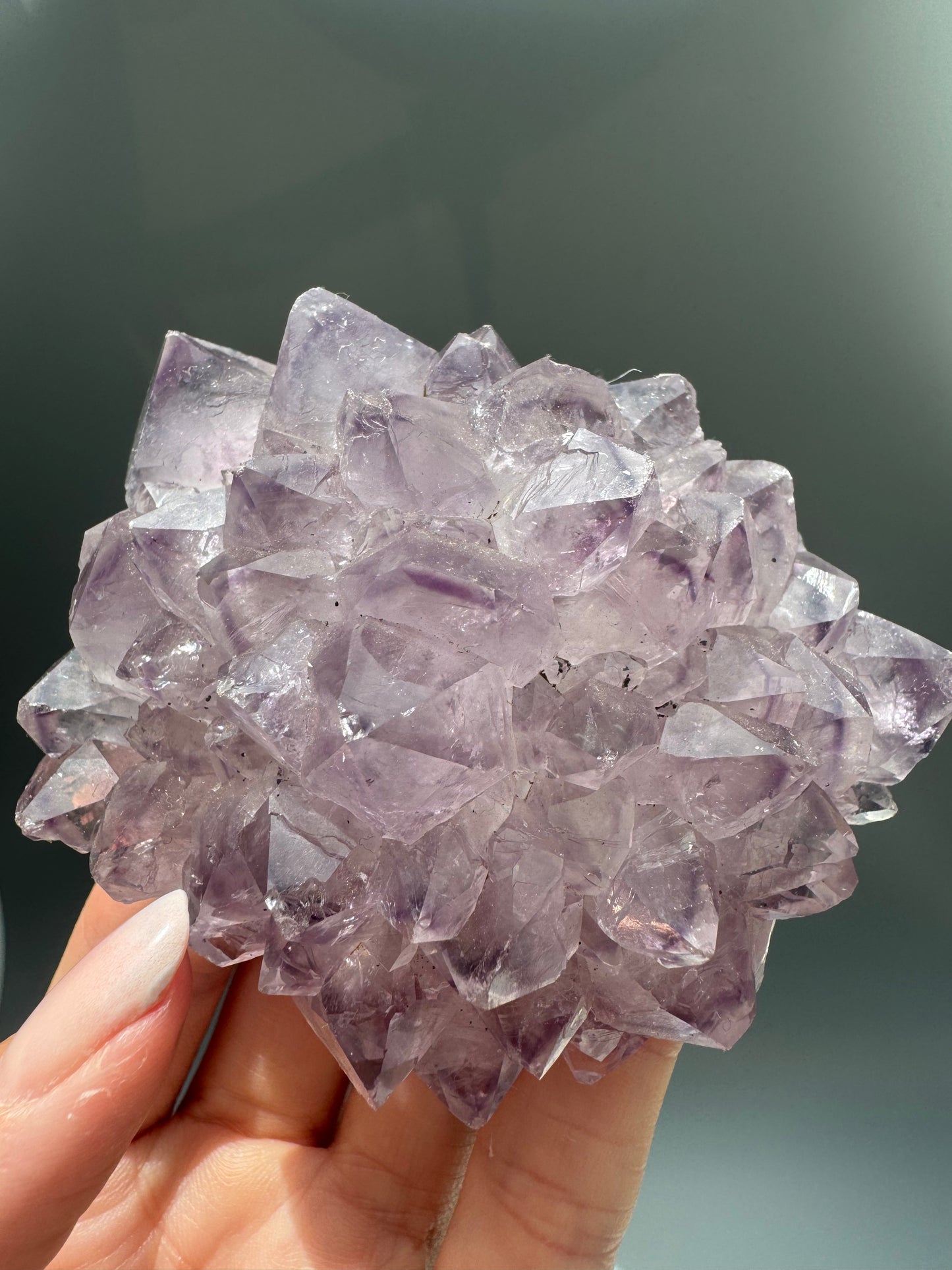 Fiore di ametista color lavanda 7,8 cm dall'Uruguay – Stalattite unica